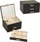 Jewelry Organizer Box with Mirror - 3 Layer 2 Drawers Storage for Earrings Rings Necklaces Bracelets Women’s Jewelry Box Black